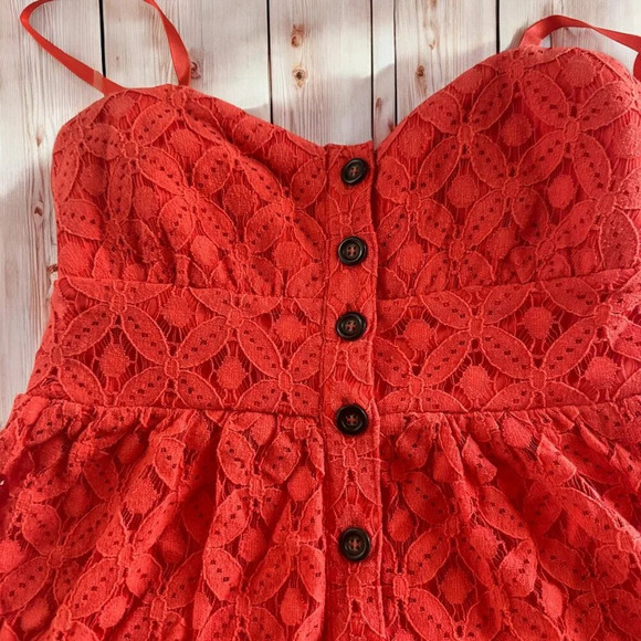 Three Pink Hearts Coral Button Dress - Size XS (A7) - Picture 2 of 5